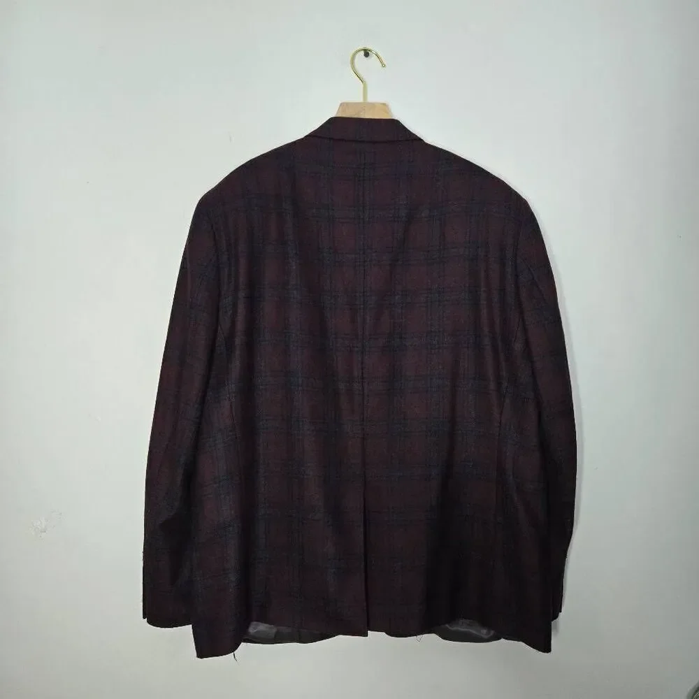 Lauren Ralph Lauren Plaid Wool Blend Blazer Size 44S Tartan Classic